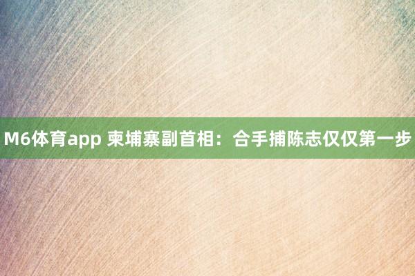 M6体育app 柬埔寨副首相：合手捕陈志仅仅第一步