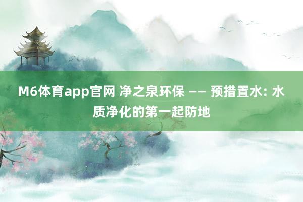 M6体育app官网 净之泉环保 —— 预措置水: 水质净化的第一起防地