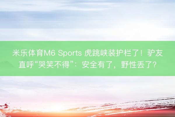 米乐体育M6 Sports 虎跳峡装护栏了!驴友直呼“哭笑不得”:安全有了,野性丢了?