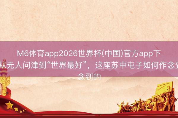 M6体育app2026世界杯(中国)官方app下载 从无人问津到“世界最好”，这座苏中屯子如何作念到的
