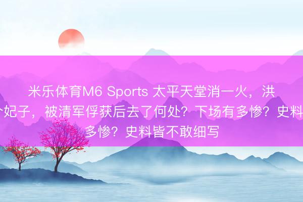 米乐体育M6 Sports 太平天堂消一火，洪秀全的88个妃子，被清军俘获后去了何处？下场有多惨？史料皆不敢细写