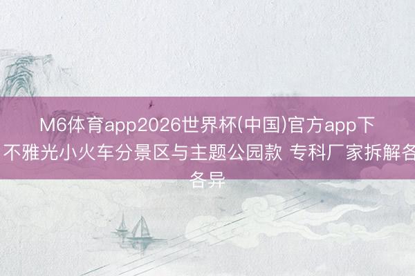 M6体育app2026世界杯(中国)官方app下载 不雅光小火车分景区与主题公园款 专科厂家拆解各异