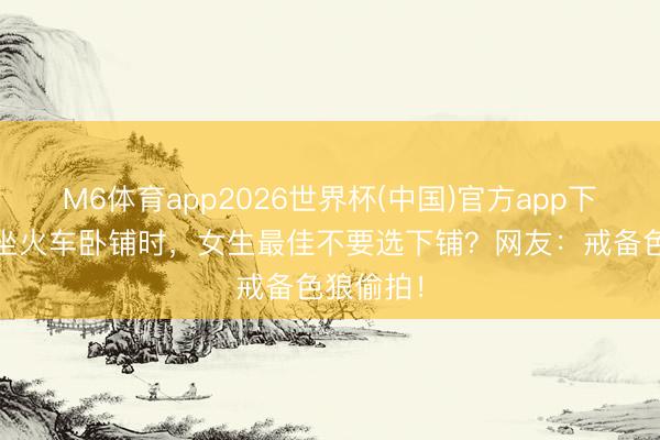 M6体育app2026世界杯(中国)官方app下载 为何坐火车卧铺时，女生最佳不要选下铺？网友：戒备色狼偷拍！