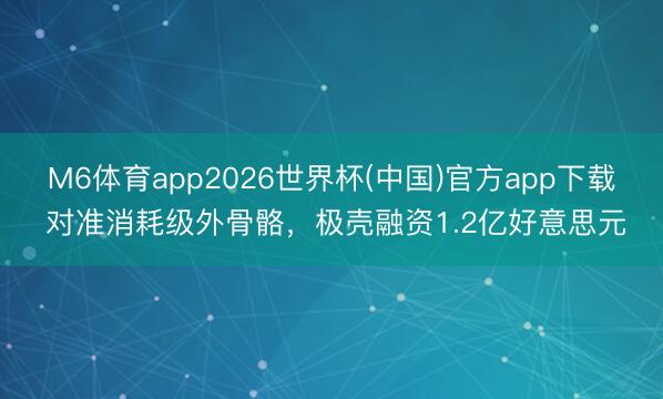 M6体育app2026世界杯(中国)官方app下