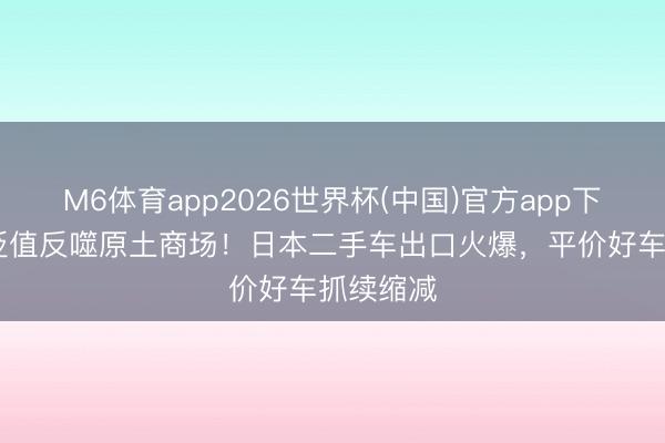 M6体育app2026世界杯(中国)官方app下载 日元贬值反噬原土商场！日本二手车出口火爆，平价好车抓续缩减